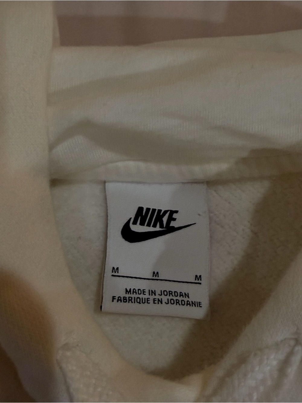 Nike Cream Pullover Hoodie with Black Swoosh - Picture 5 of 11